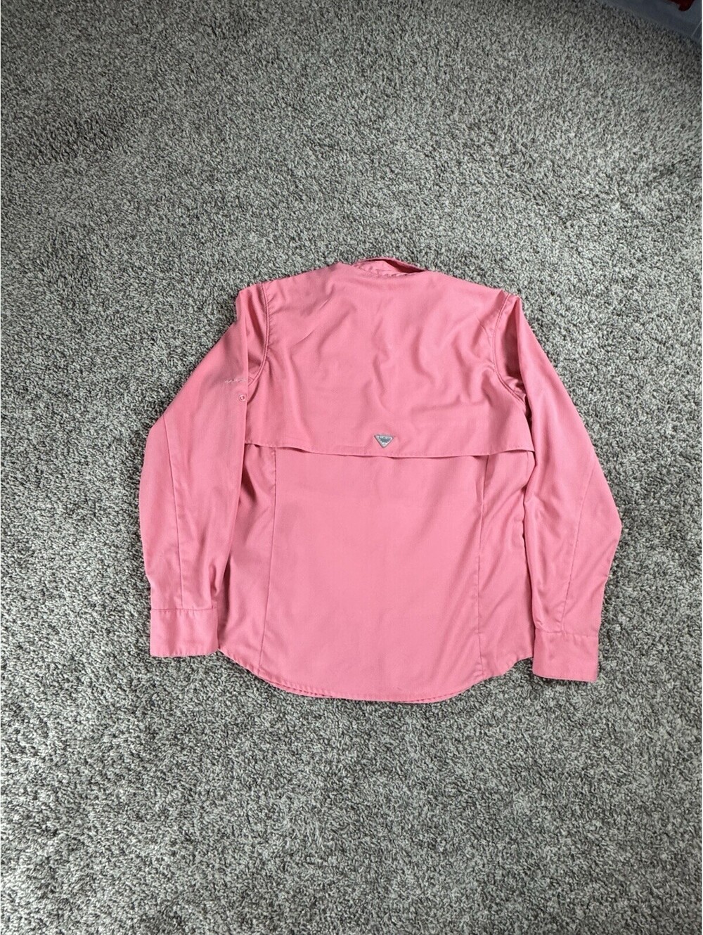 Columbia PFG Tamiami Womens Medium Pink  Fishing Shirt Vented Long Sleeve - Picture 3 of 9
